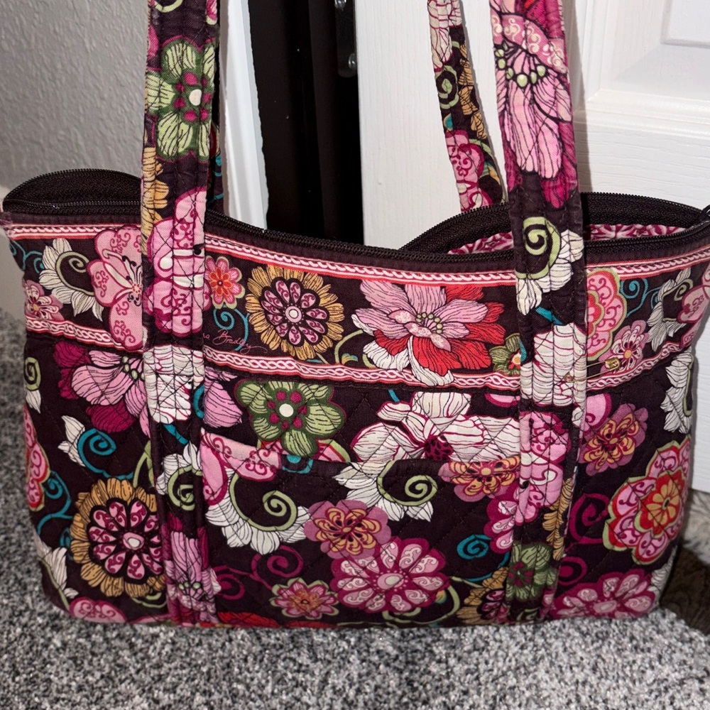 Vera Bradley Floral Patterned Tote Bag - Picture 2 of 12